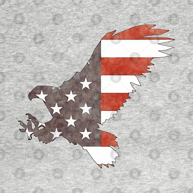 Eagle With Stars And Stripes by CANJ72